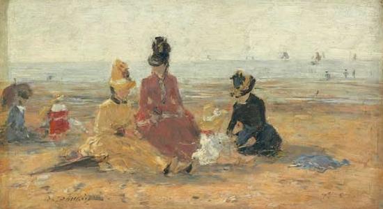 Eugene Boudin On the Beach oil painting image